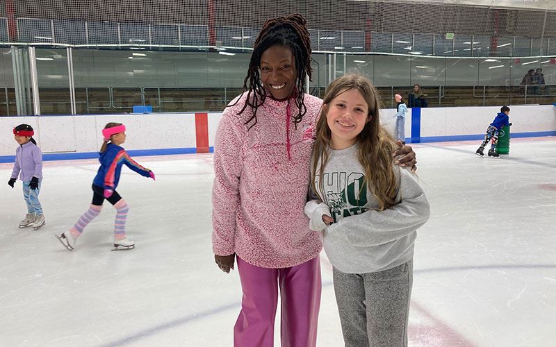 Two girls at Skatefest