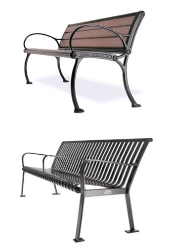 Sample commemorative park bench styles