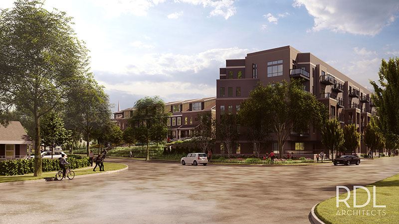 View of development from intersection of Farnsleigh and Helen roads